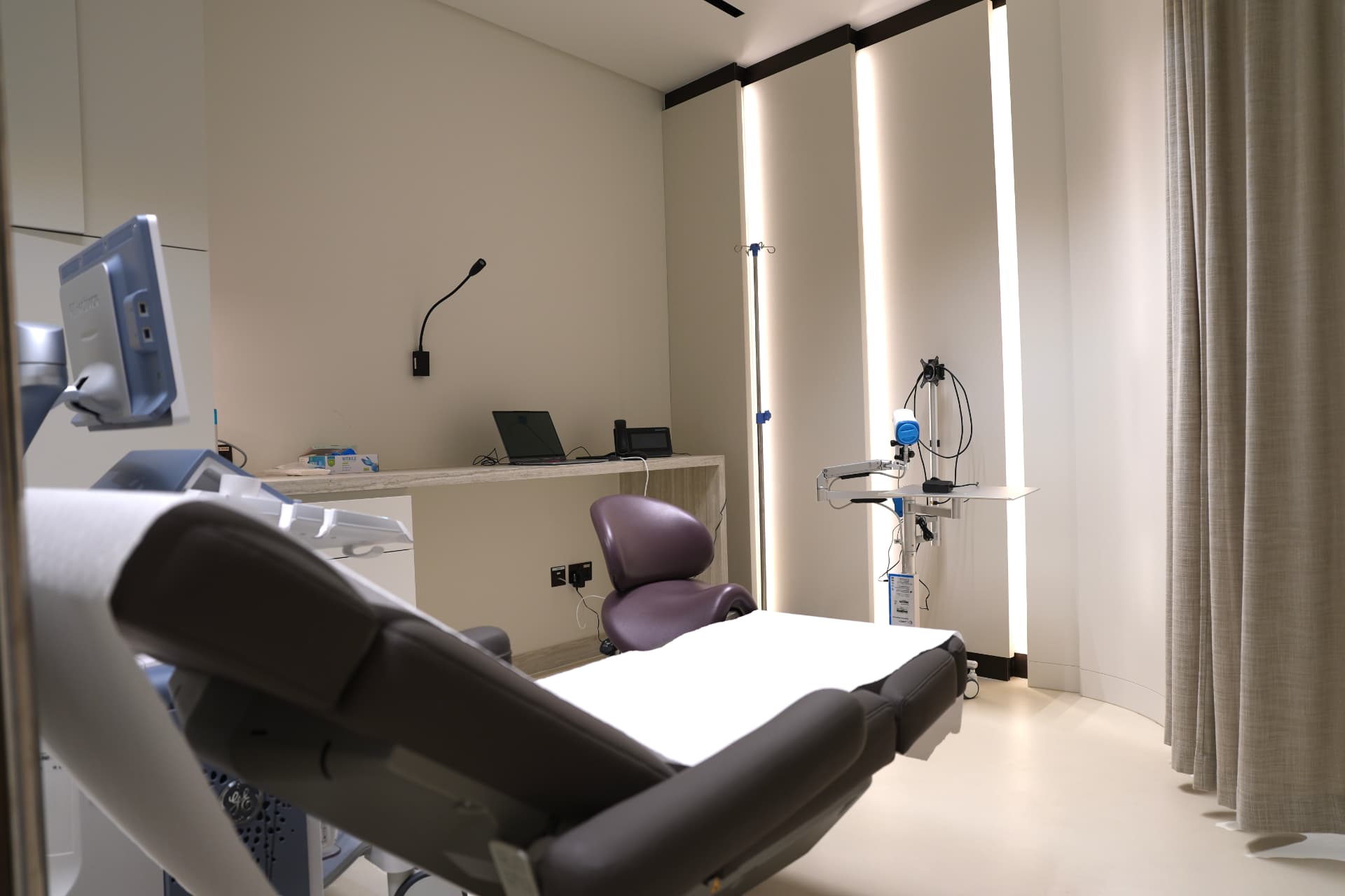 Calm treatment room at FAYY Health Dubai used for intimate wellness and functional gynaecology care